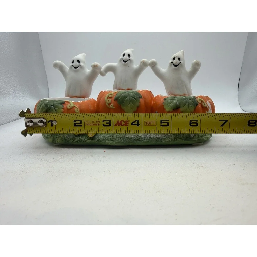 PartyLite Halloween Ghost Pumpkin Trio Tealight Candle Holder Fall Decor